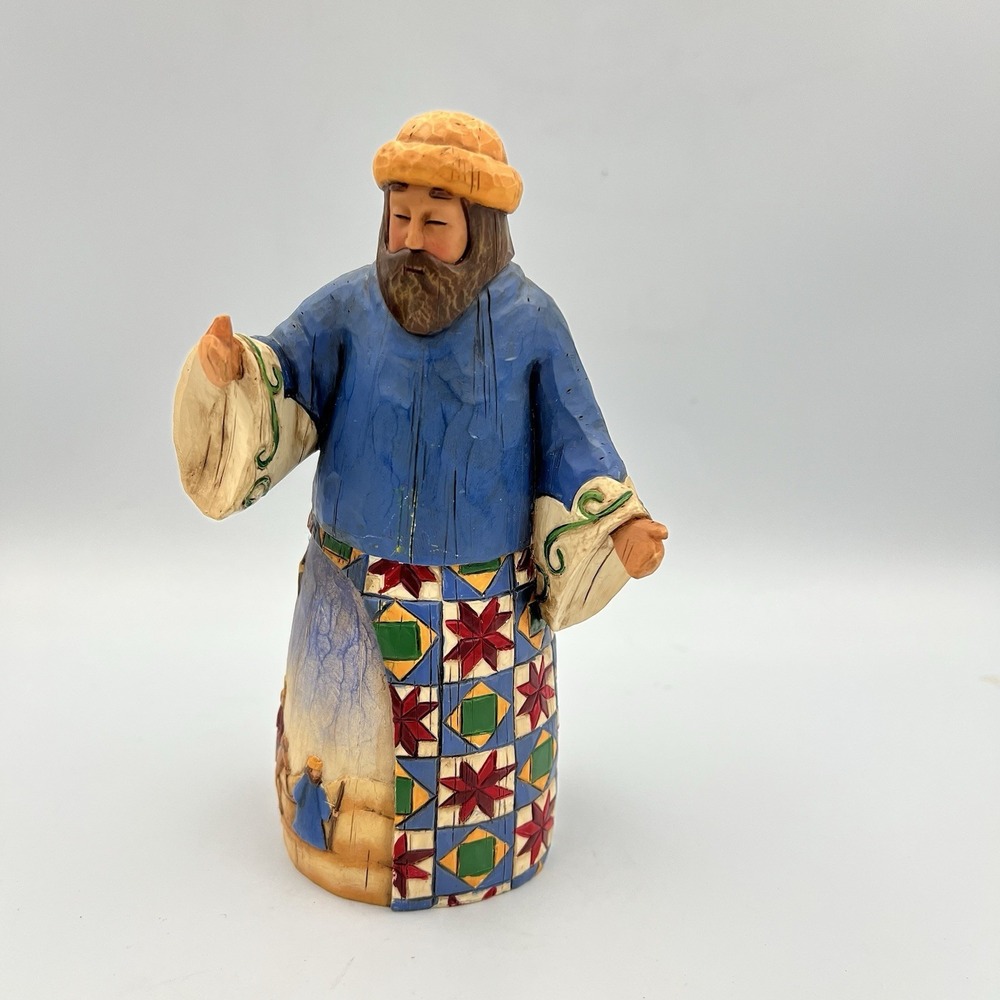 VTG 2003 Jim Shore Heartwood Creek Nativity Joseph Joy to the World Figurine